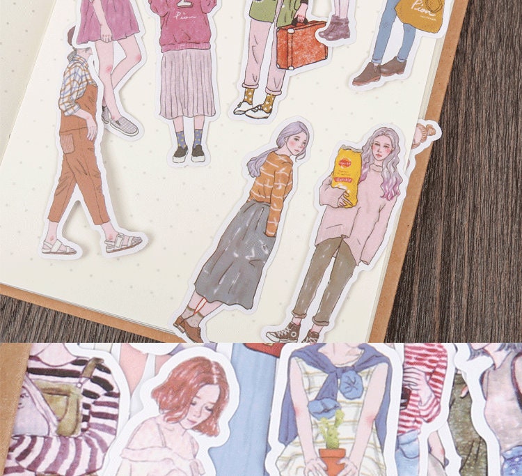 Girl Fashion Stickers - 100 pcs