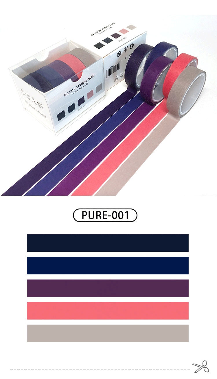 Colourful Washi Tape pack (set of 5)