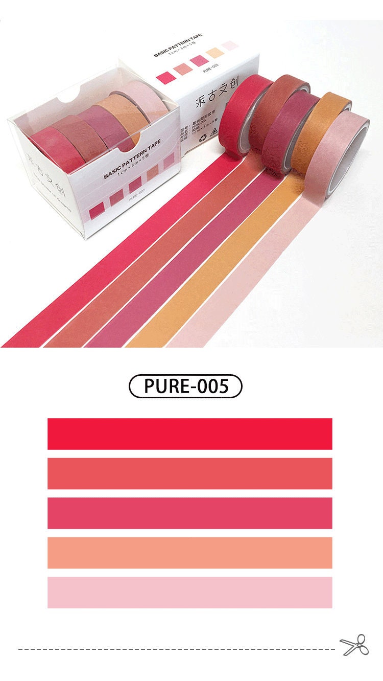 Colourful Washi Tape pack (set of 5)