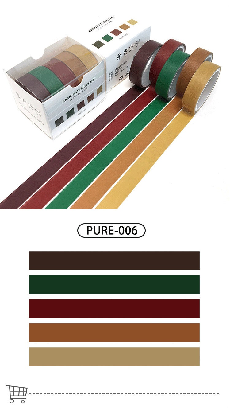 Colourful Washi Tape pack (set of 5)