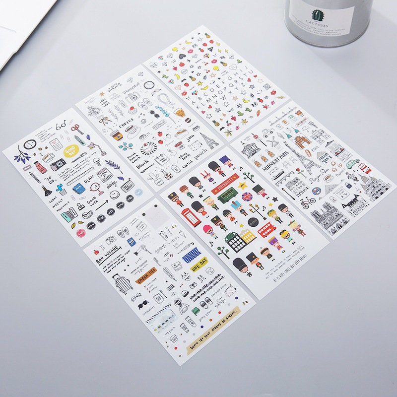 Travel stickers sheet