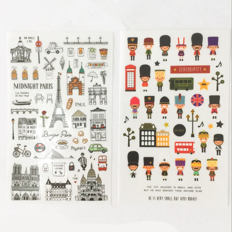 Travel stickers sheet
