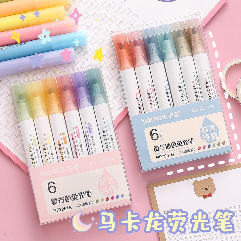 Colourful Highlighter Six pack