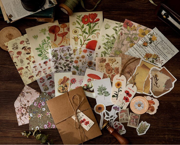 Junk journal paper, Vintage paper, junk journal kit, scrapbook paper, retro, journal ephemera