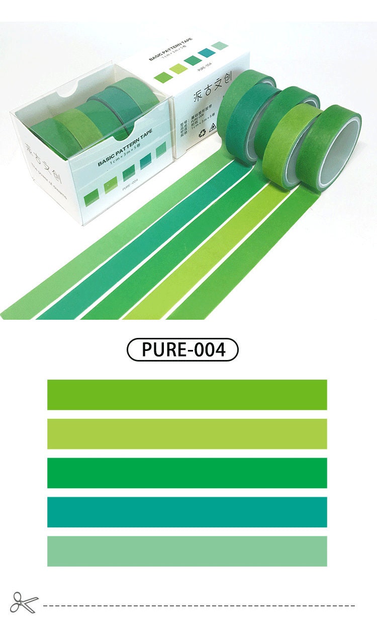 Colourful Washi Tape pack (set of 5)