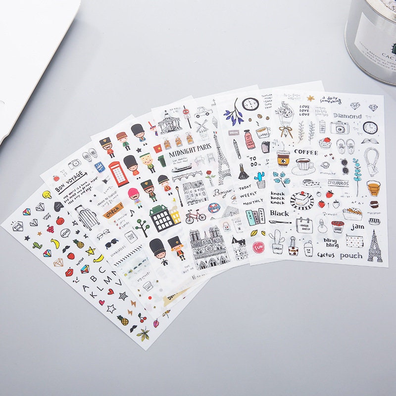 Travel stickers sheet