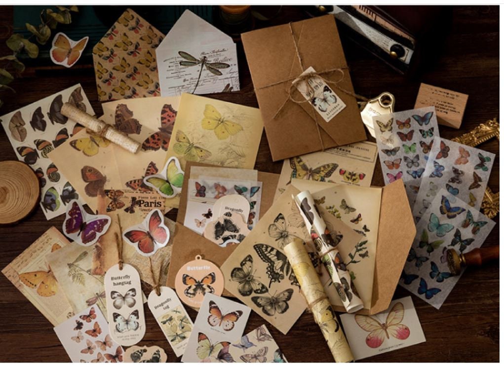 Junk journal paper, Vintage paper, junk journal kit, scrapbook paper, retro, journal ephemera