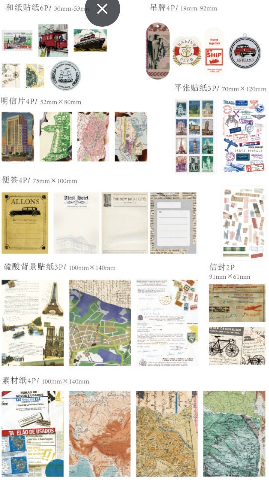 Junk journal paper, Vintage paper, junk journal kit, scrapbook paper, retro, journal ephemera