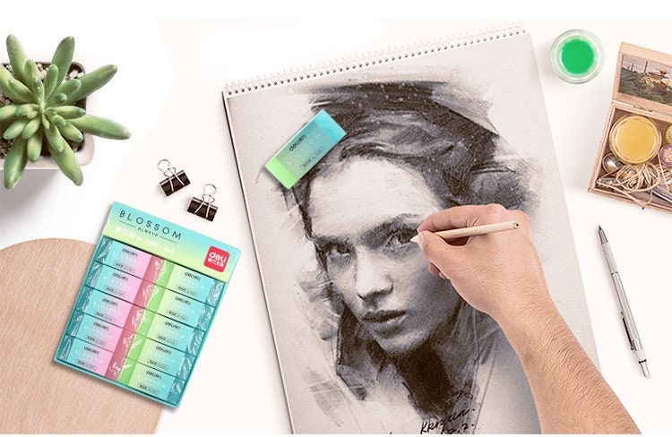 Deli Colourful Pencil Erasers