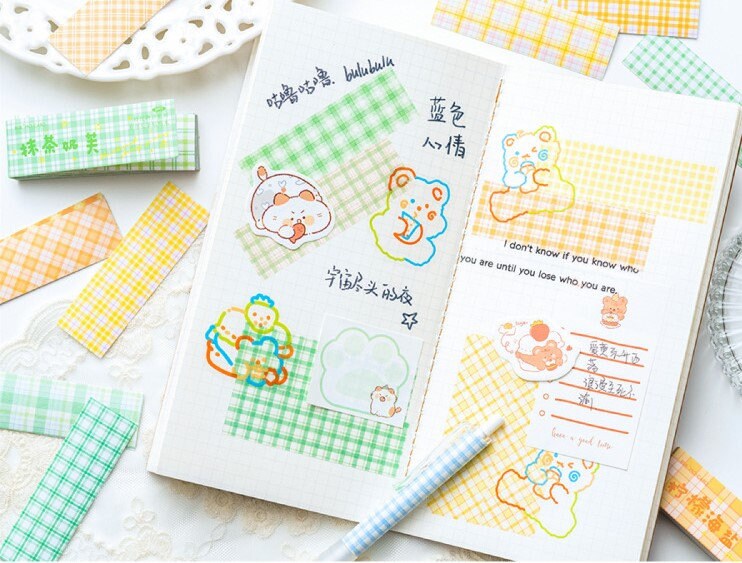 Mo card checked sticker book
