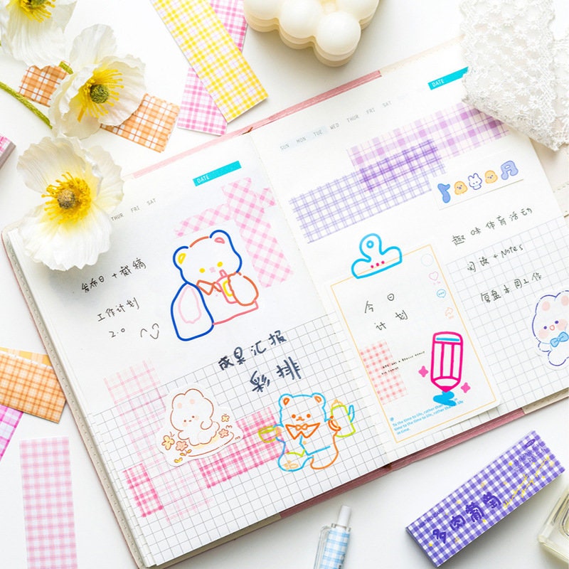 Mo card checked sticker book