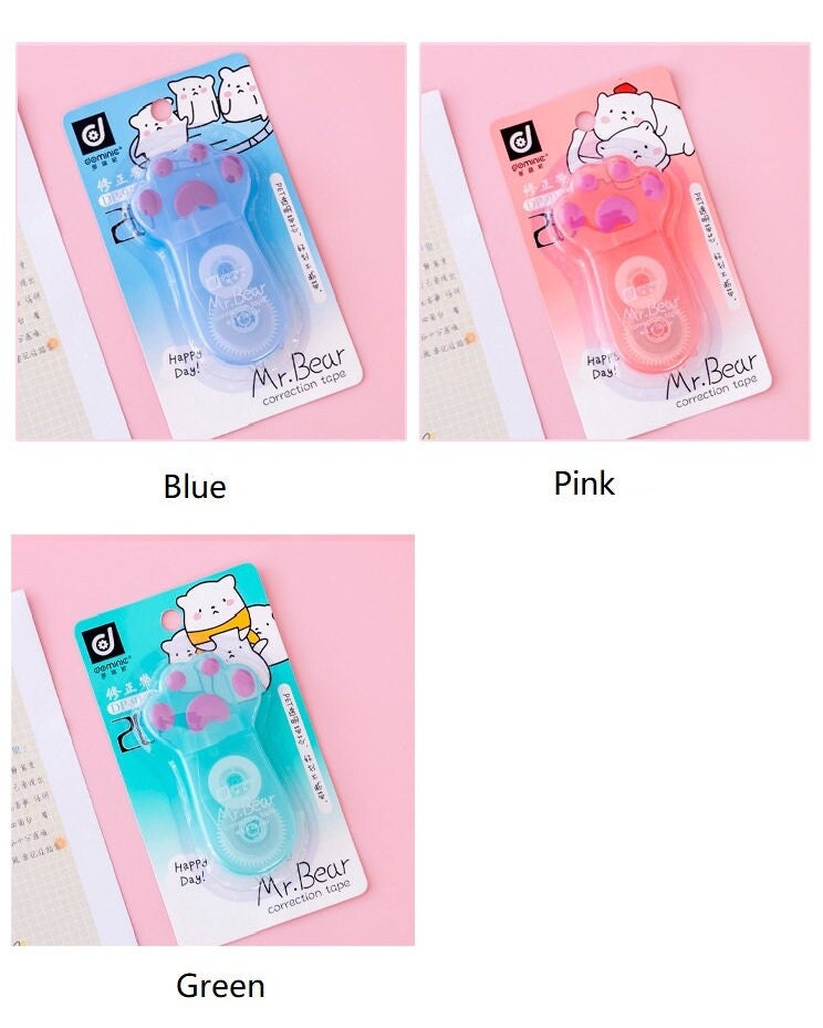 Kawii bear Paw Correction Tape,