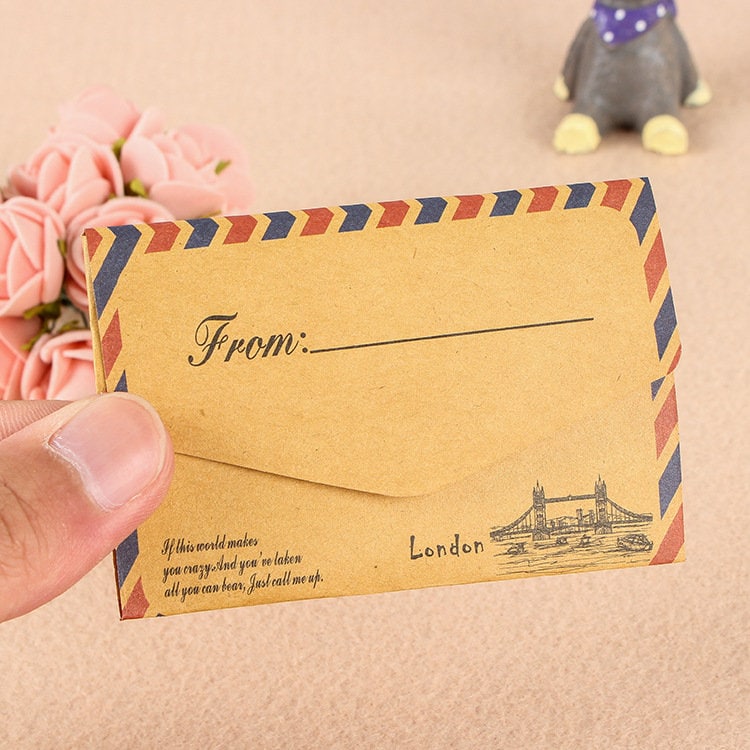 Vintage envelope sticky notes
