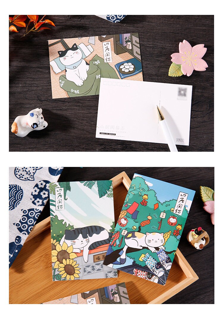 Lucky Dip Cute Cat Postcard - 4 Pack