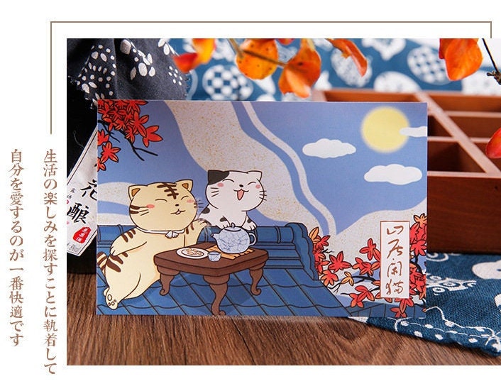Lucky Dip Cute Cat Postcard - 4 Pack