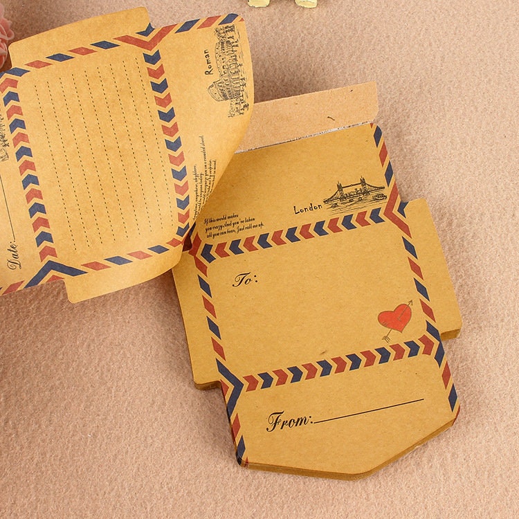 Vintage envelope sticky notes