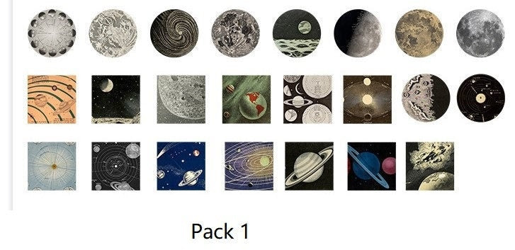 Moon & Space Sticker Pack