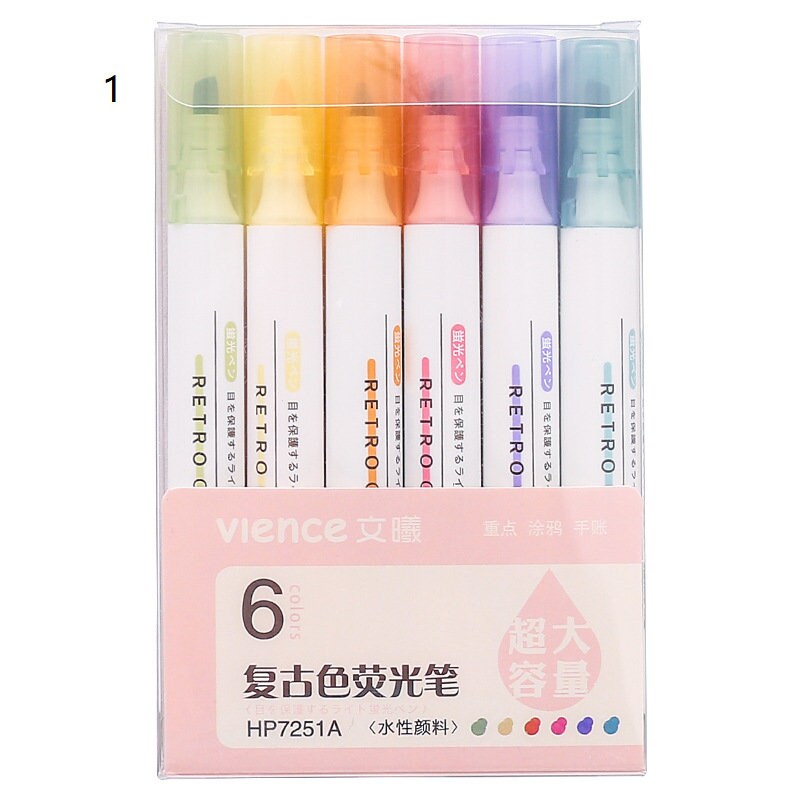 Colourful Highlighter Six pack