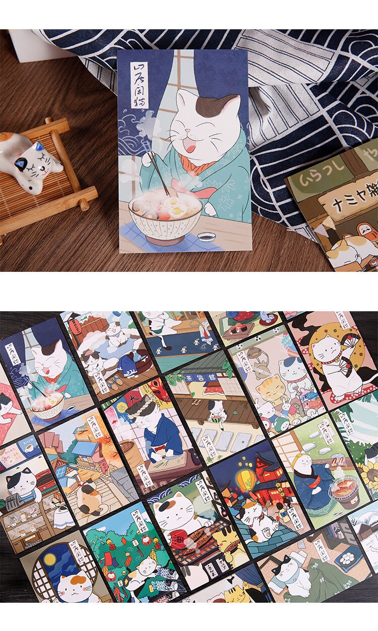Lucky Dip Cute Cat Postcard - 4 Pack