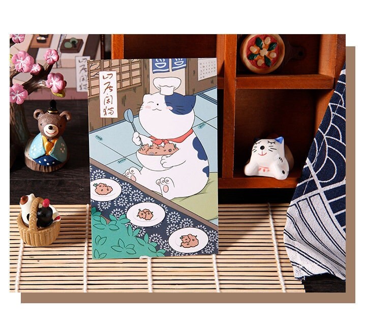 Lucky Dip Cute Cat Postcard - 4 Pack