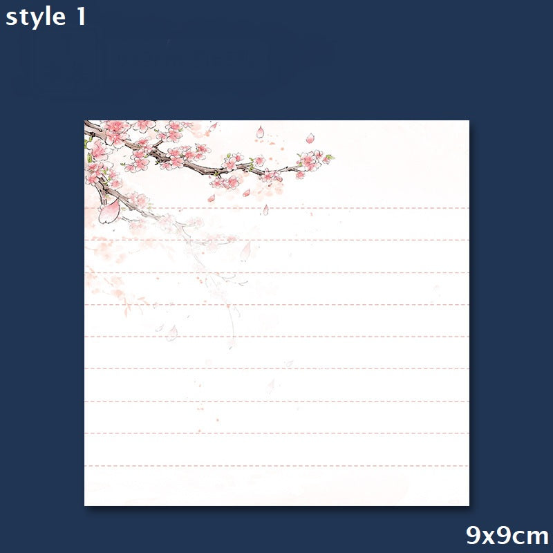 Japanese style floral memo pad for Journaling,Planner,bullet journal,Diary, studying