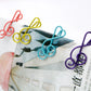 Music clef paper clip, cute paper clip, bookmark paper clip