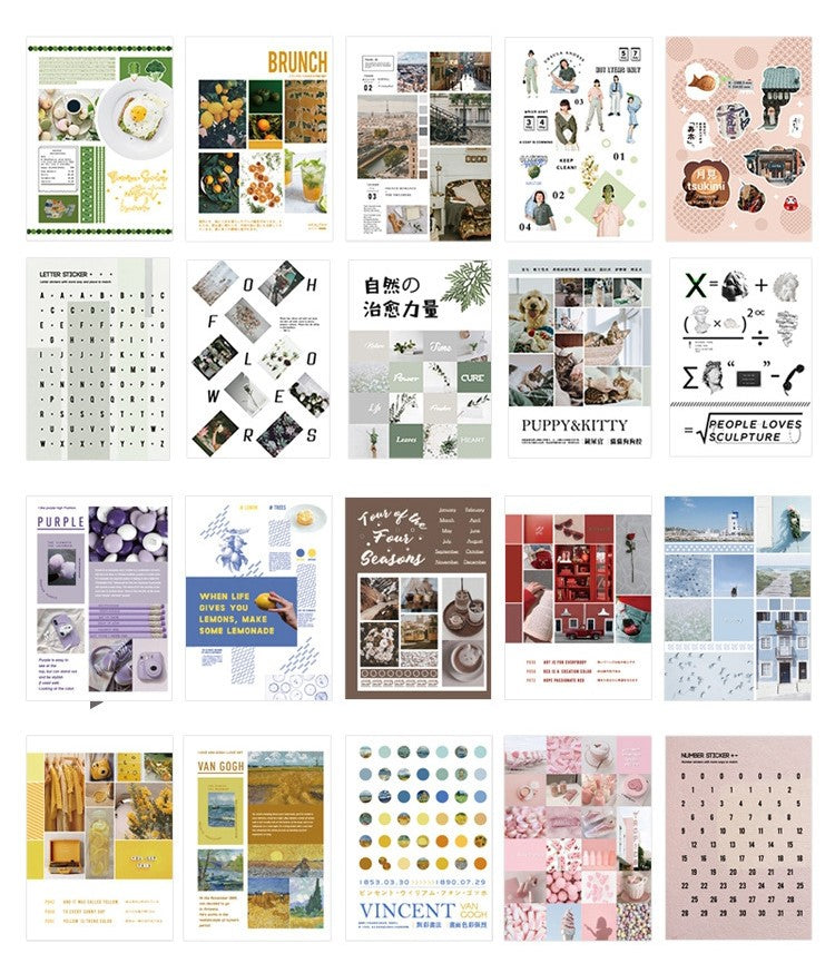 Stylish Sticker book/RosyPosy sticker magazine for journaling, craft, scrapbooking
