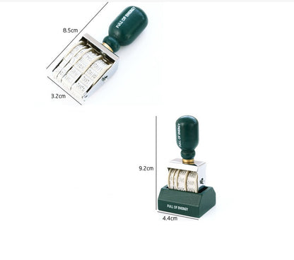 Vintage Wooden Date Stamp, Bullet Journal/ Planner stamp , Posting stamp, Scrapbooking Supplies