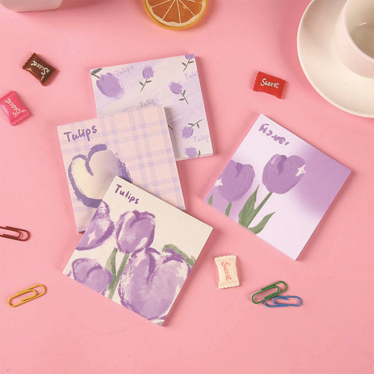 Aesthetic tulips sticky notes for Journaling,Planner,bullet journal,Diary, Memo pads