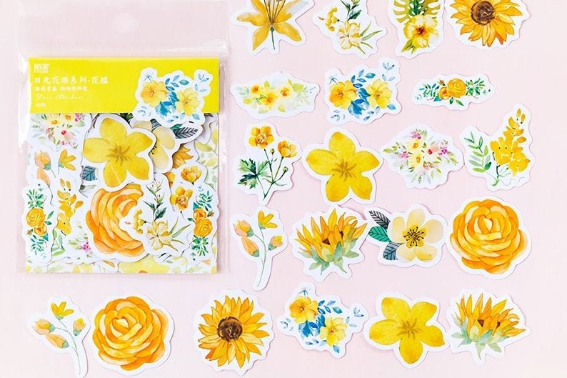 Colourful Flower stickers pack