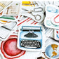Stationary themed sticker pack