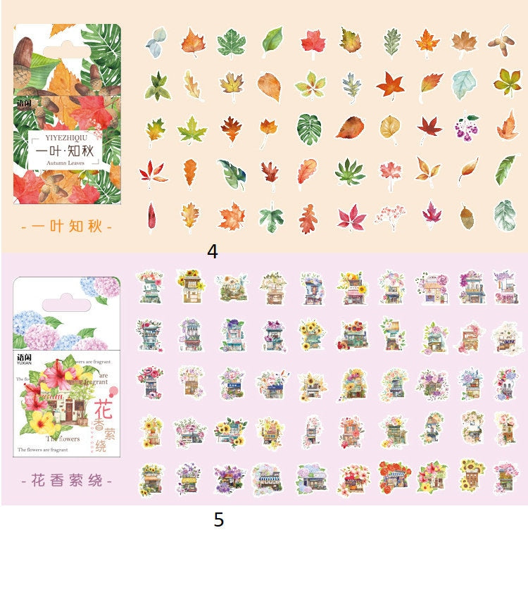 Floral Sticker Pack - 50 pcs