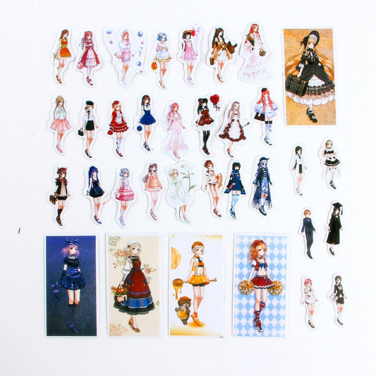 Anime girl stickers