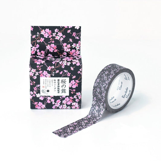 Washi Tape - Black and Pink Sakura