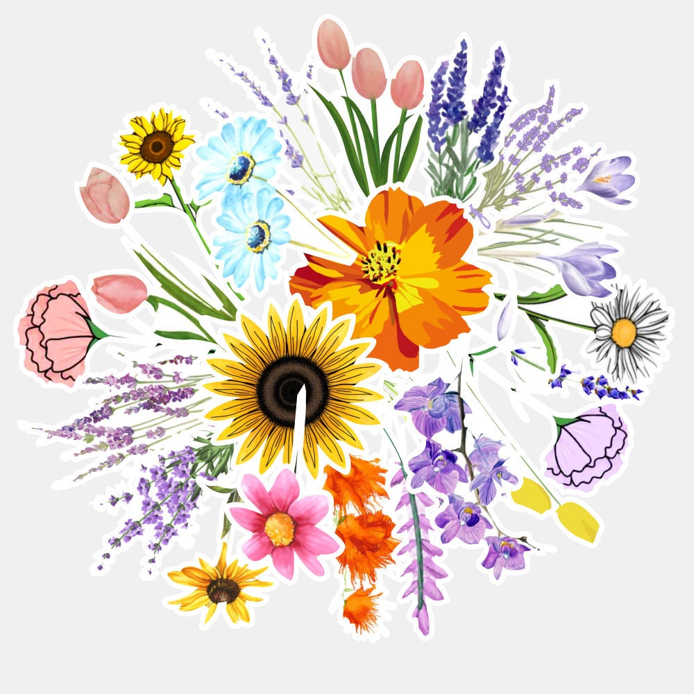 Flower stickers pack