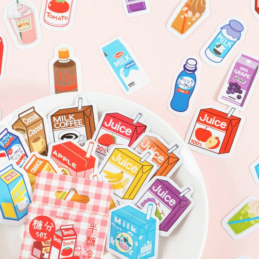 Kawaii Drink Sticker pack