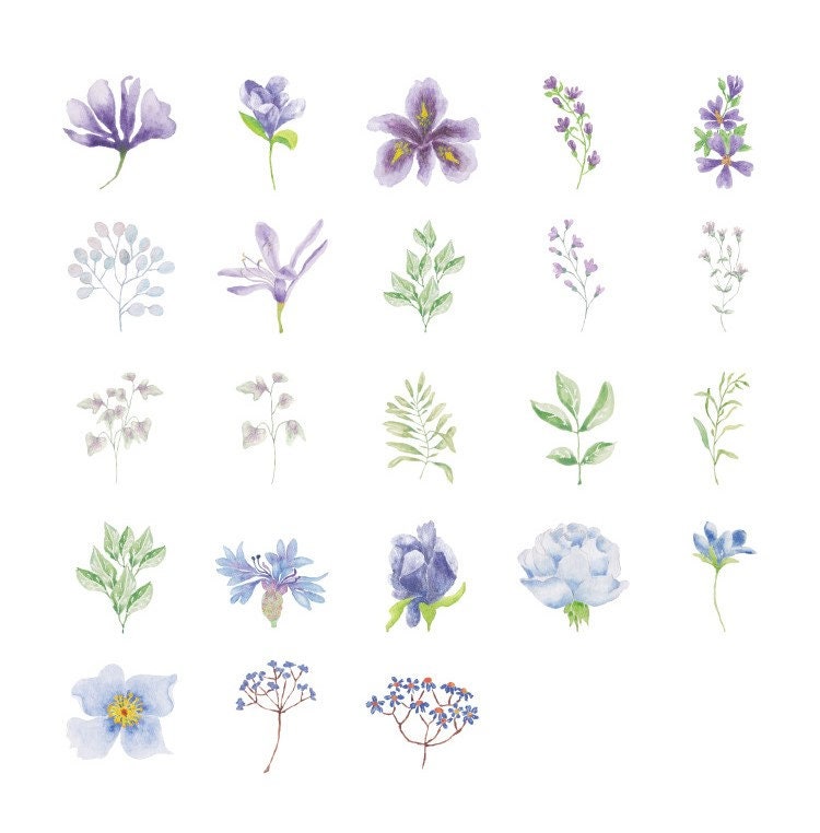 Purple Flower stickers