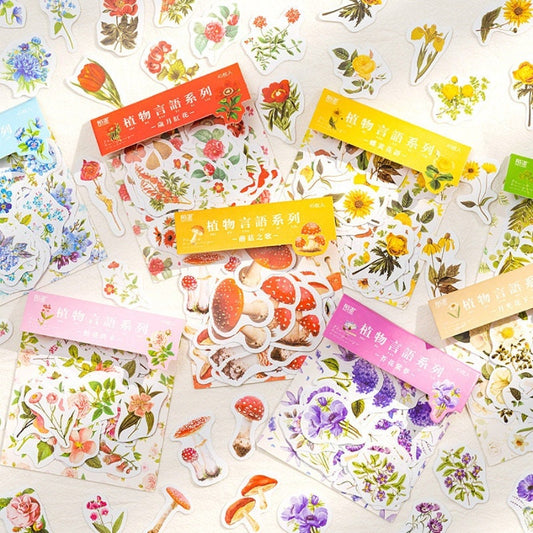 Colourful flower stickers pack