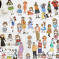 Kawaii fashion girl/boy stickers