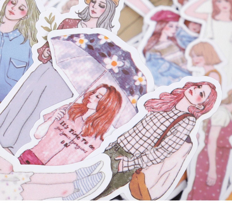 Girl Fashion Stickers - 100 pcs