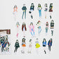Girl Fashion Stickers - 16-18 pcs