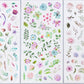 Colourful flower stickers sheet