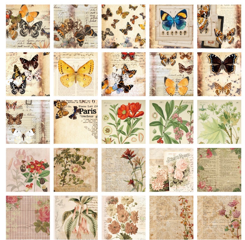 Vintage Paper Squares