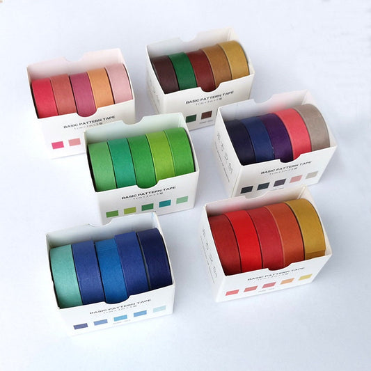 Colourful Washi Tape pack (set of 5)