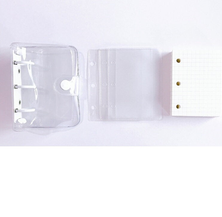 Mini 3 ringed clear binder, PVC cover