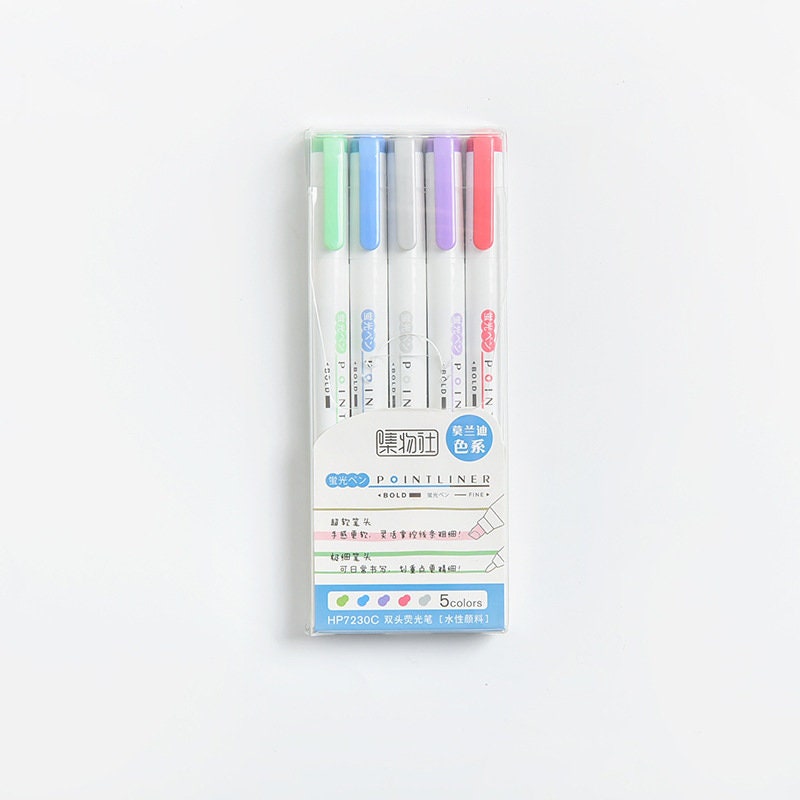 Double Ended Highlighter - Pack of 5